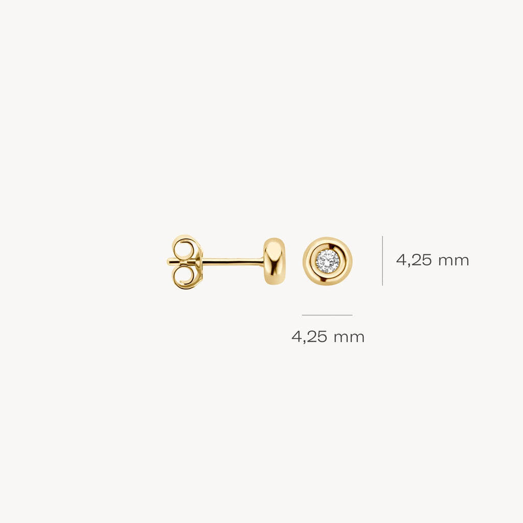 Blush Diamonds oorstekers - 14K geel goud met diamant 7928YDI