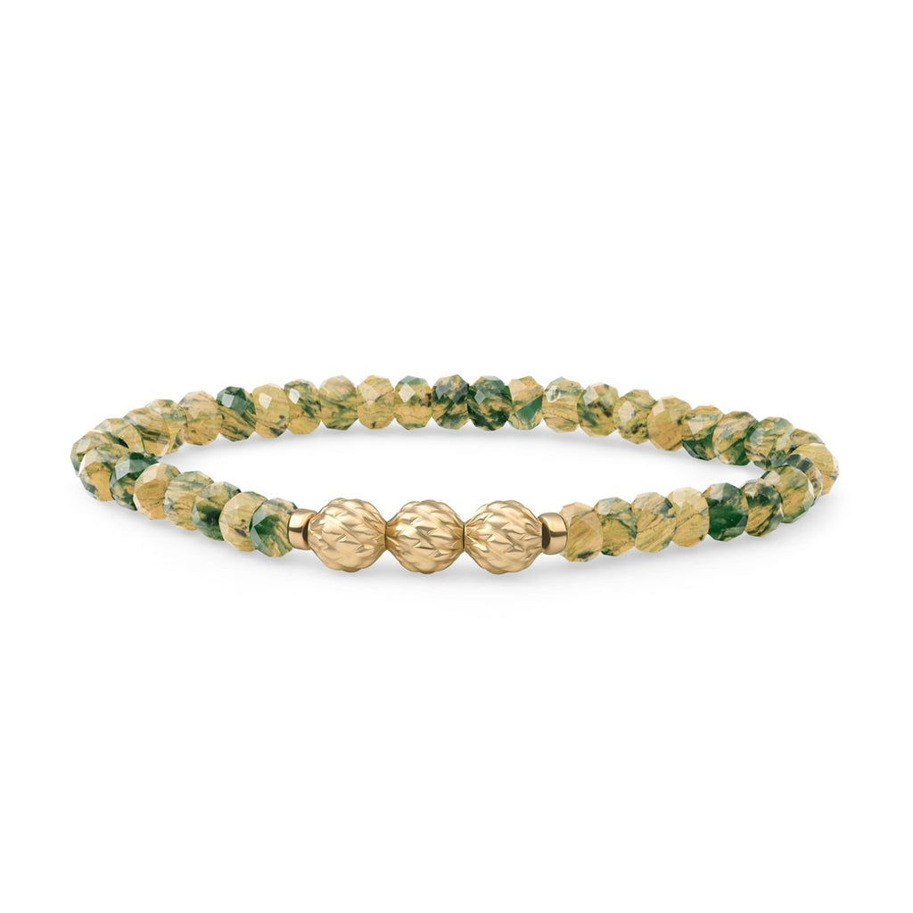 Sparkling Jewels Armband Fuse Beads Ya an Green CZ SB-G-6MM-FUSE-G55