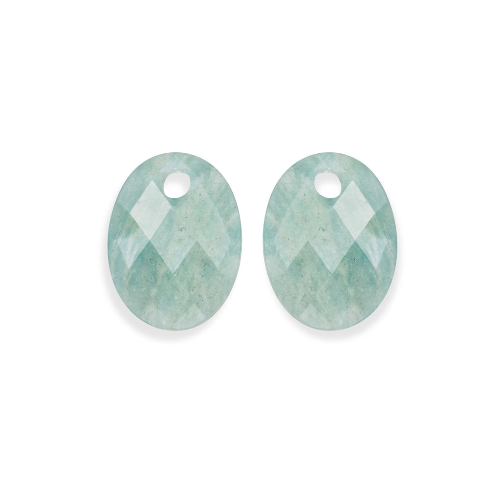 Sparkling Jewels Earstones Medium Oval Rich Green Amazonite EAGEM57-MO