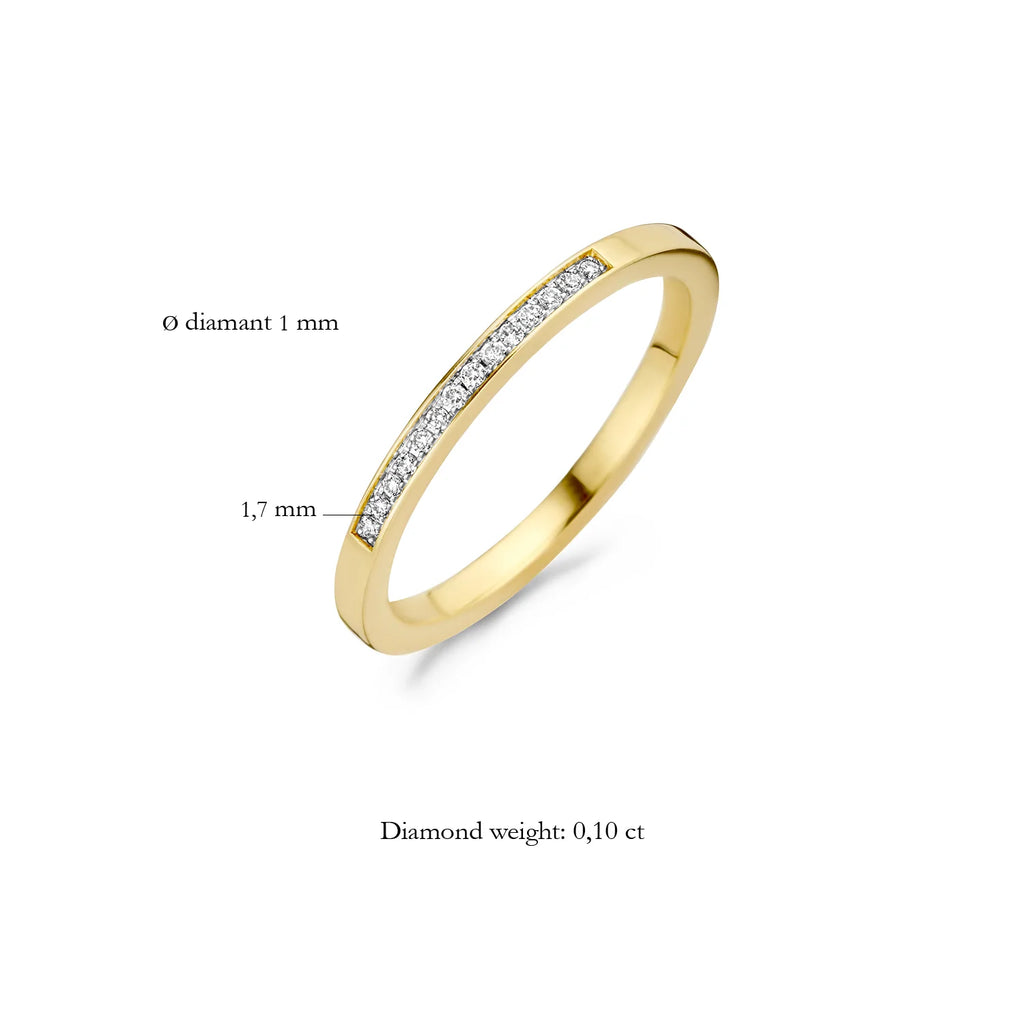 Blush Daimonds ring 14k Geel en Wit goud met diamant 1630BDI