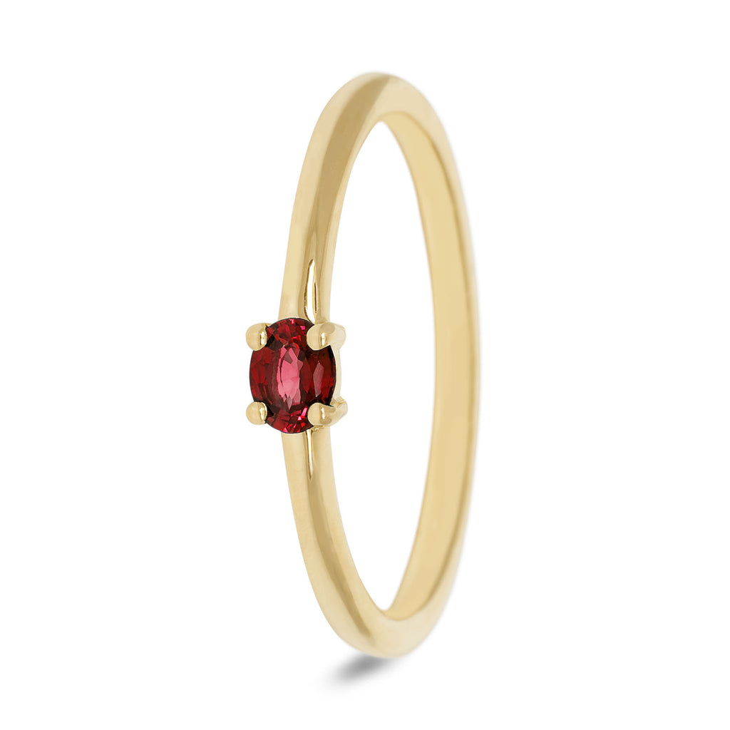 Miss Spring "Brilliantly Ovaal" Geel Gouden Ring Robijn MSR570GG-RO