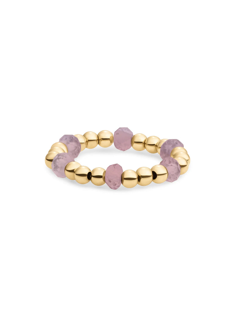Sparkling Jewels Kralen Ring Facet Roundel Pink Opalite SRI-G-RDL-G66