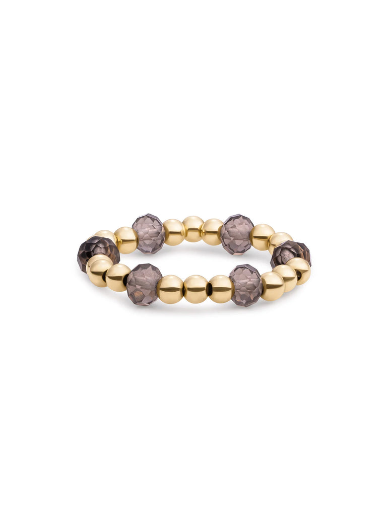 Sparkling Jewels Kralen Ring Facet Roundel Smoky Quartz SRI-G-RDL-G23