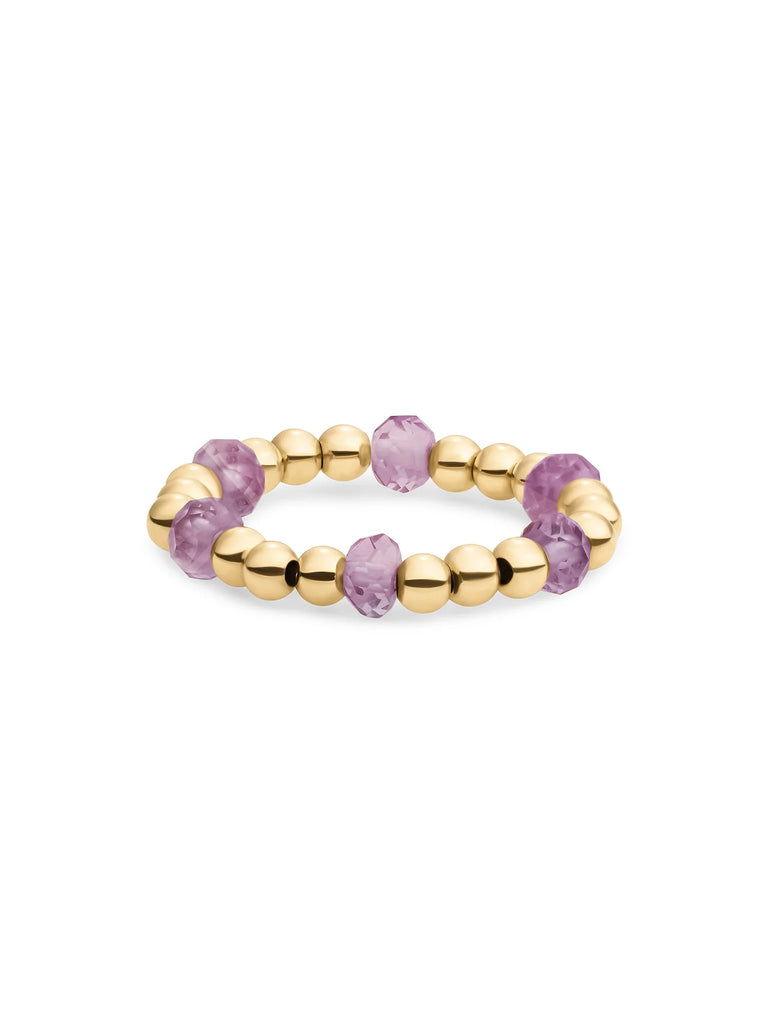 Sparkling Jewels Kralen Ring Facet Roundel Aubergine Quartz SRI-G-RDL-G59