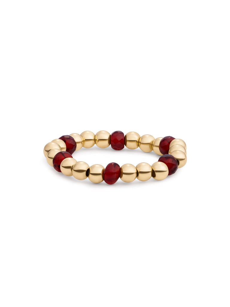 Sparkling Jewels Kralen Ring Facet Roundel Ruby Quartz SRI-G-RDL-G50
