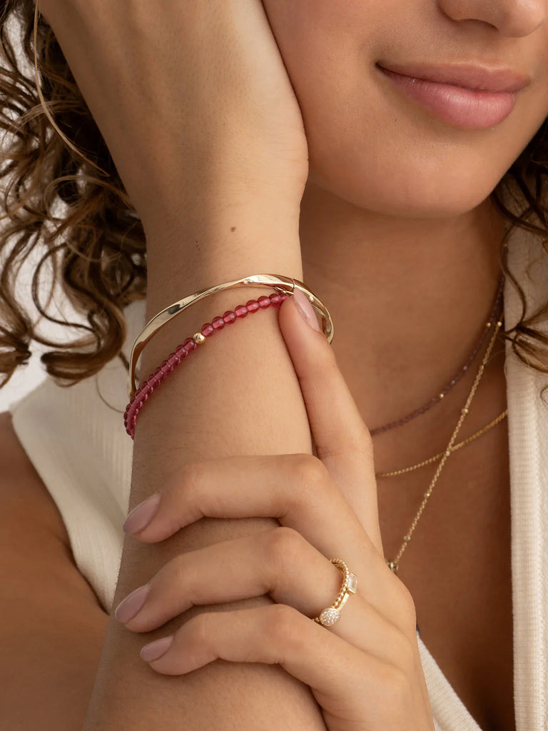 Sparkling Jewels Armband fuse bangle goudkleurig SB-BAG-01-018