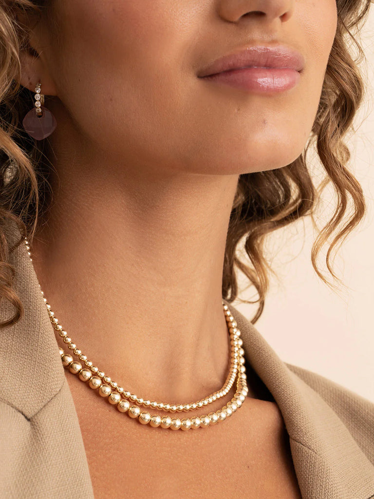 Sparkling Jewels Collier geel verguld NLK-G-6MM-042