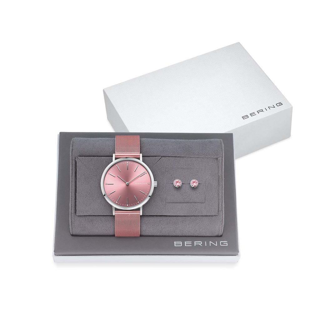 Bering Classic Horloge + Oorstekers set 14134-999-GWP