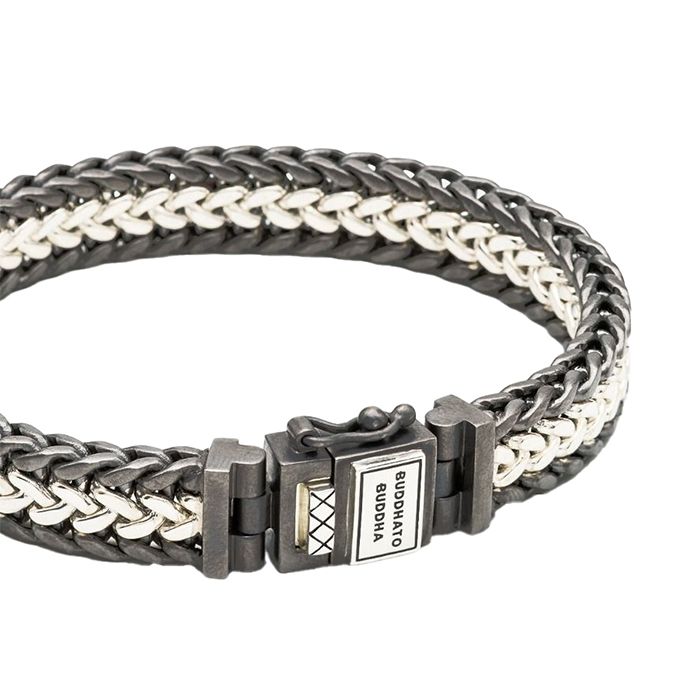 Buddha to Buddha 192BRS DU Julius Bracelet Black Ruthenium Duotone Silver