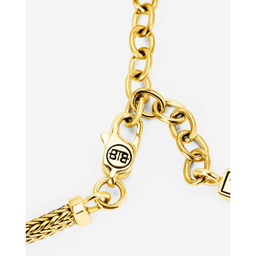 Buddha to Buddha 913GV Stacking Armband Barbara Zilver Geel verguld