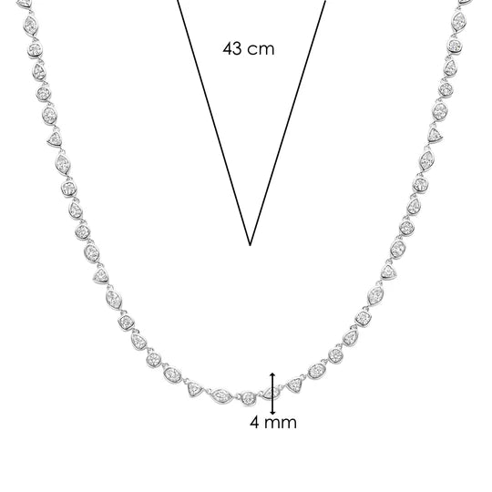 Ti Sento Milano zilveren collier 34076ZI