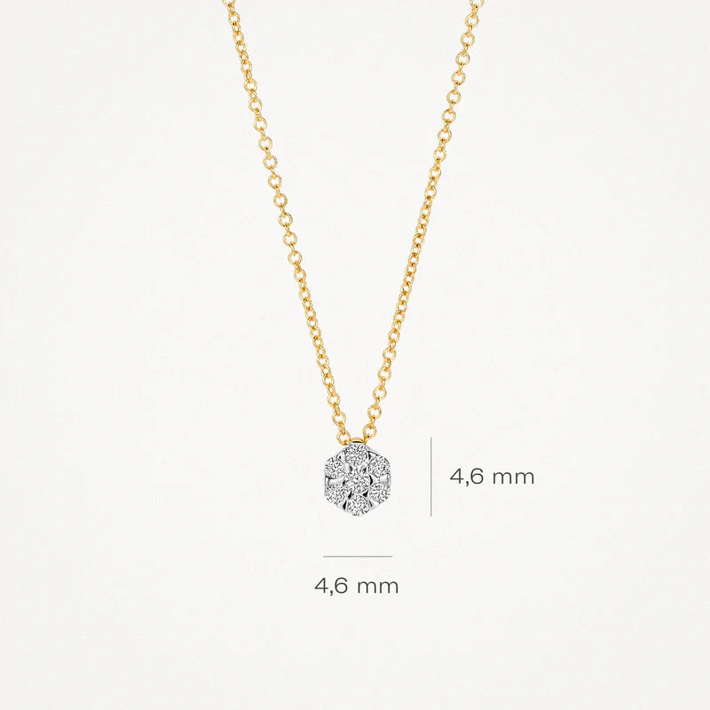 Blush Diamonds collier - 14K gouden collier met diamant 3616BDI