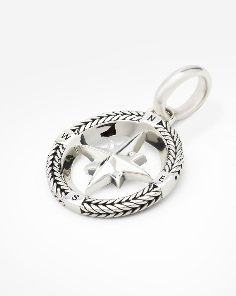 Barbara Mini Kompas Hanger Zilver 059