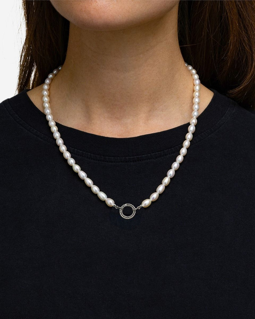 Barbara XS Parel Ketting Zilver 50 cm 032