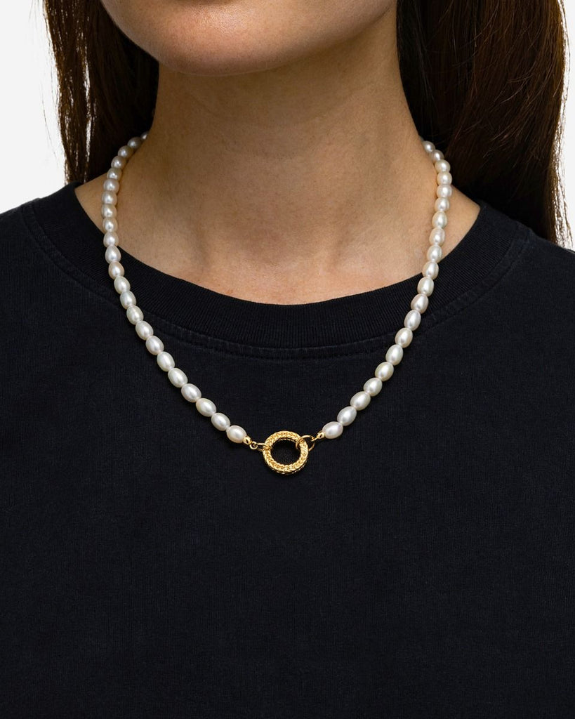 Barbara XS Parel Ketting Verguld 45 cm 032GV