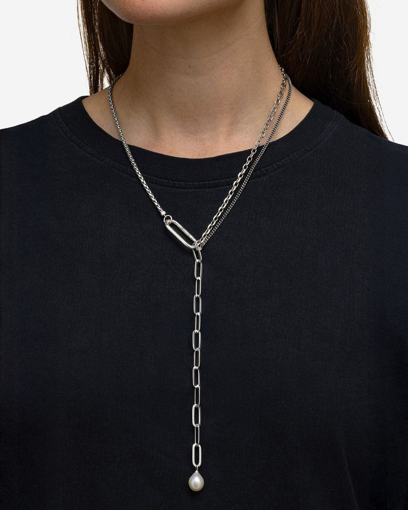 George Multi Chain Y Ketting Zilver 50 cm 037