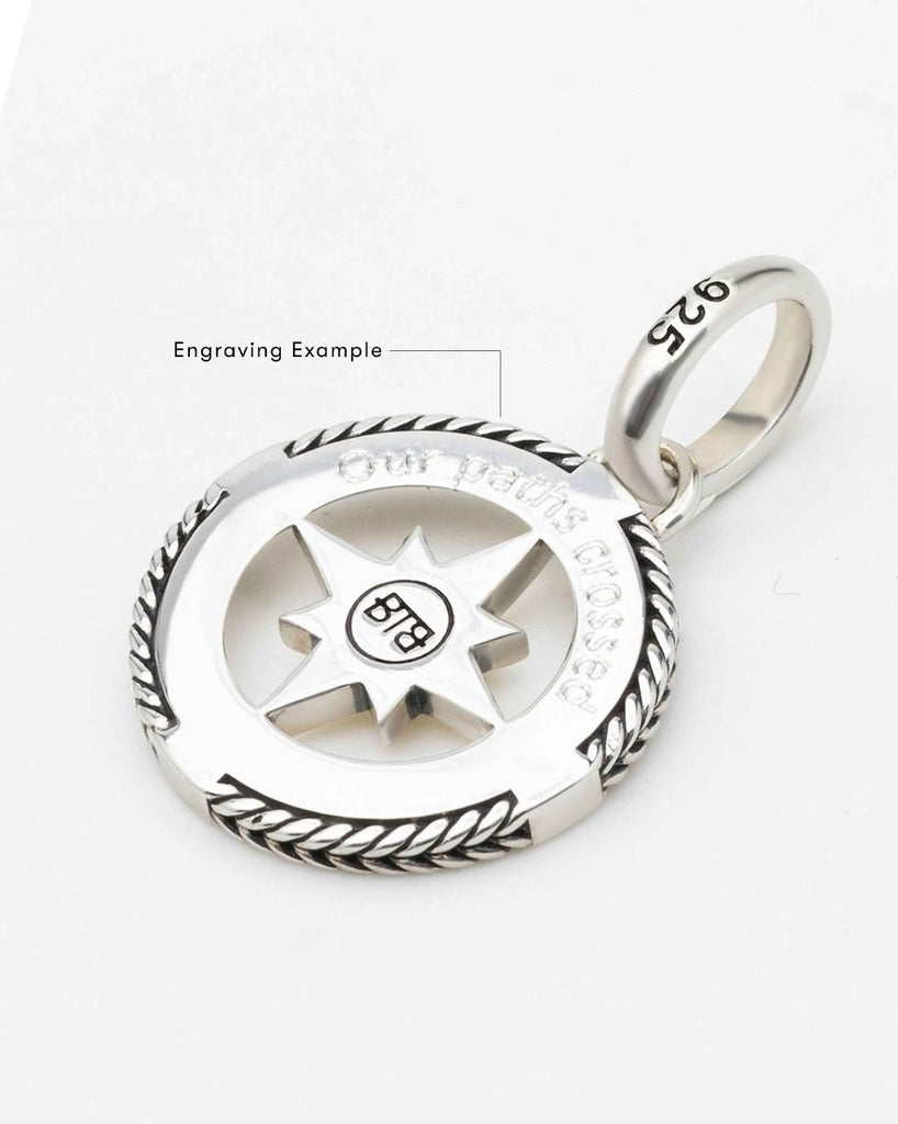 Barbara Mini Kompas Hanger Zilver 059