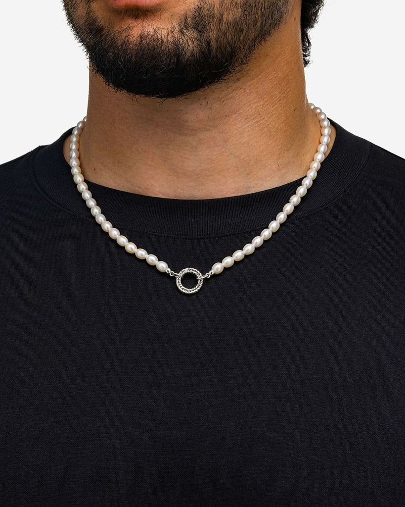 Barbara XS Parel Ketting Zilver 45 cm 032