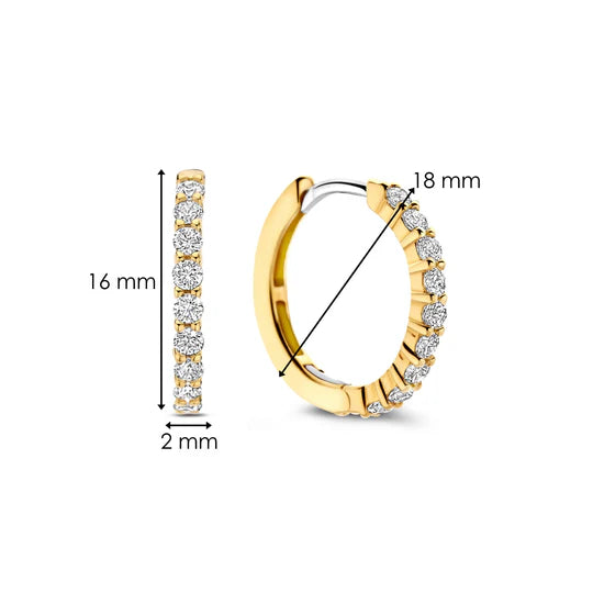 Ti Sento Milano zilveren Oorsieraden 7958ZY