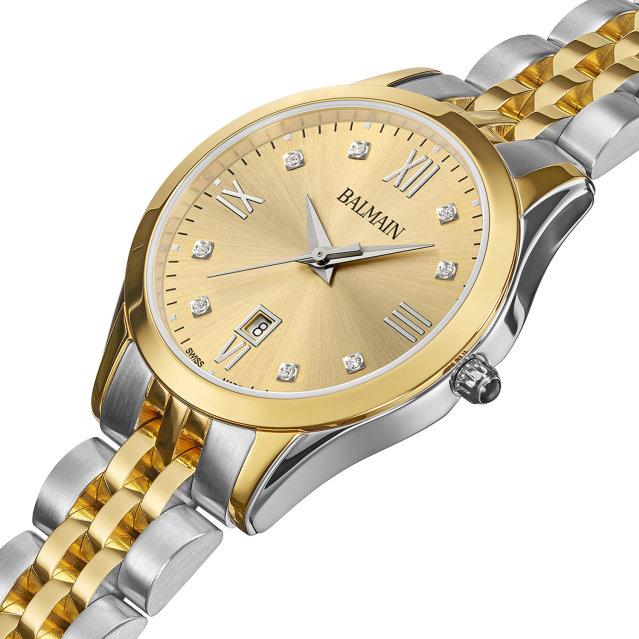Balmain Classic R Lady bi-color horloge met diamant B41123125