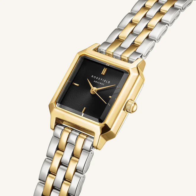 Rosefield Boxelle Black Duotone horloge BBDSG-B07