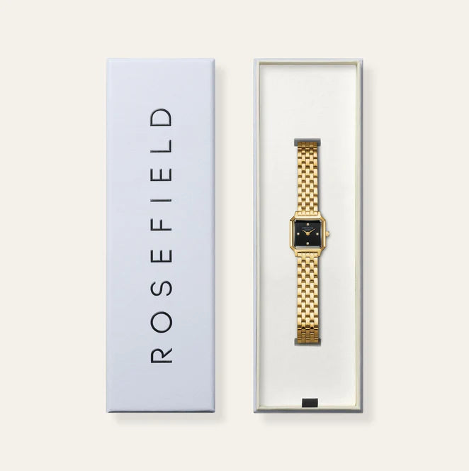 Rosefield Boxelle Black Crystals horloge  BBGSG-B08