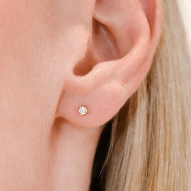 Rosefield 14kt Lab Daimonds Eterna Solitaire Studs