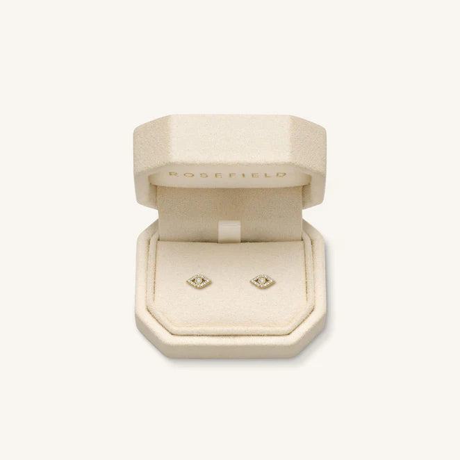 Rosefield 14kt Lab Daimonds Evil Eye Studs