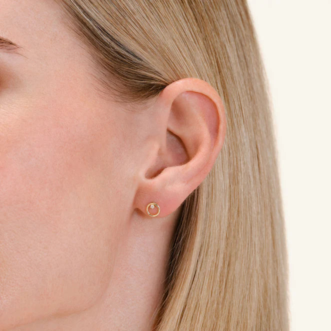 Rosefield 14kt Lab Daimonds Open Circle Studs