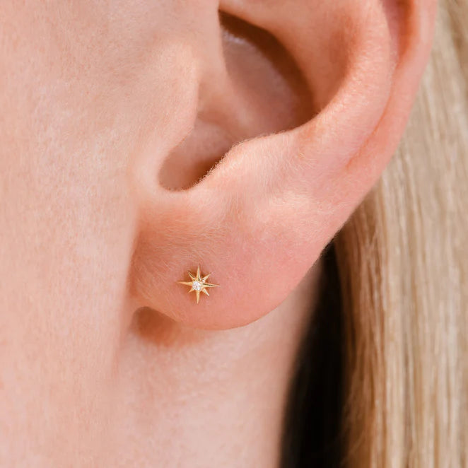 Rosefield 14kt Lab Daimonds Star Studs