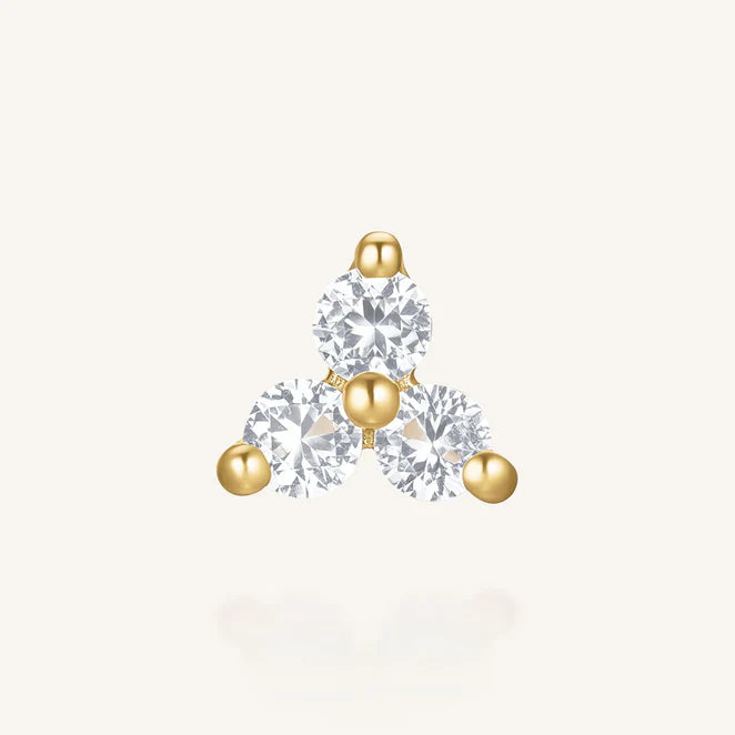 Rosefield 14kt Lab Daimonds Triangle Studs