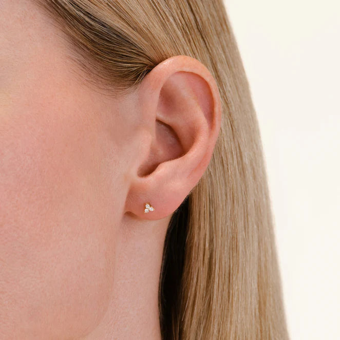 Rosefield 14kt Lab Daimonds Triangle Studs