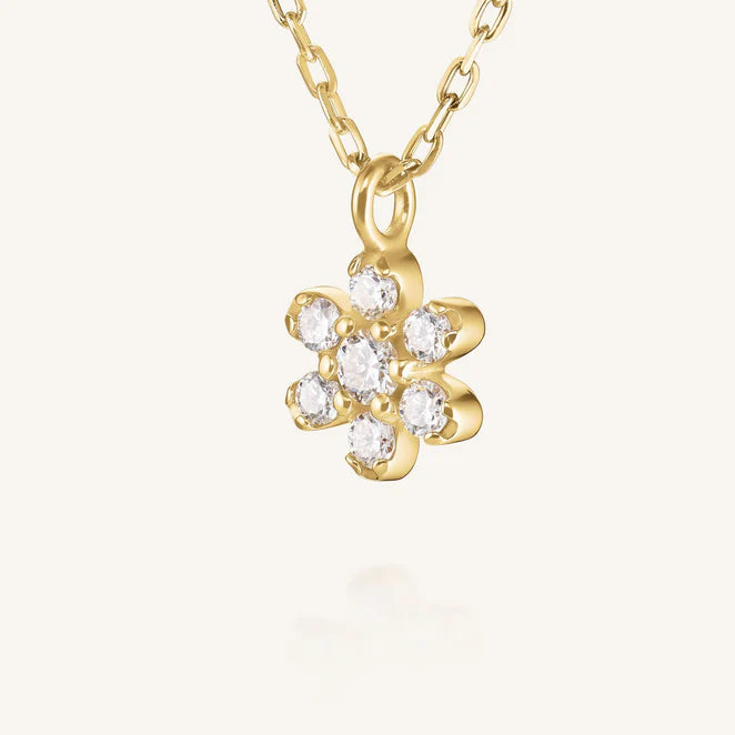 Rosefield 14kt Lab Daimonds Flower Necklace