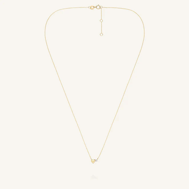 Rosefield 14kt Lab Daimonds Heart Necklace