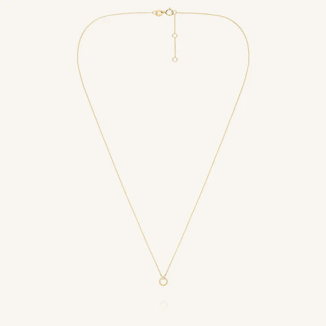 Rosefield 14kt Lab Daimonds Open Circle Necklace