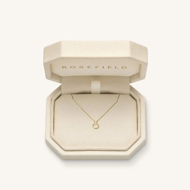 Rosefield 14kt Lab Daimonds Open Circle Necklace