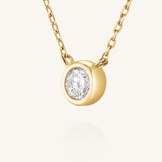 Rosefield 14kt Lab Daimonds Solitaire Necklace