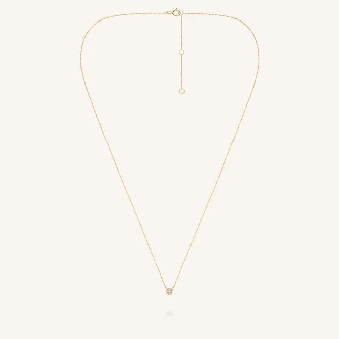 Rosefield 14kt Lab Daimonds Solitaire Necklace