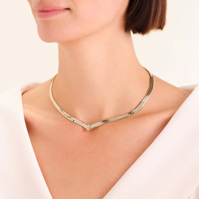 Rosefield Jewelry Crystal Snake Necklace
