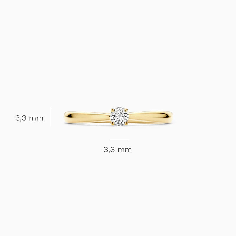 Blush Lab Diamonds ring 14K geel goud met lab diamant LG1000Y