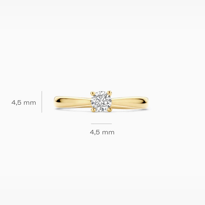 Blush Lab Diamonds ring 14K geel goud met lab diamant LG1002Y