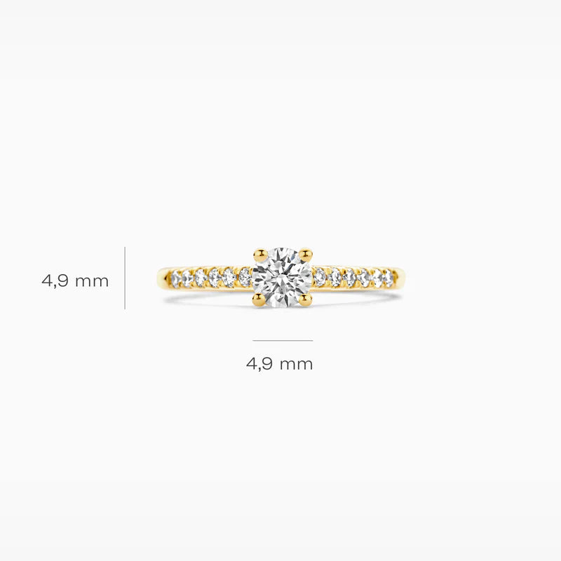 Blush Lab Diamonds ring 14K geel goud met lab diamant LG1006Y