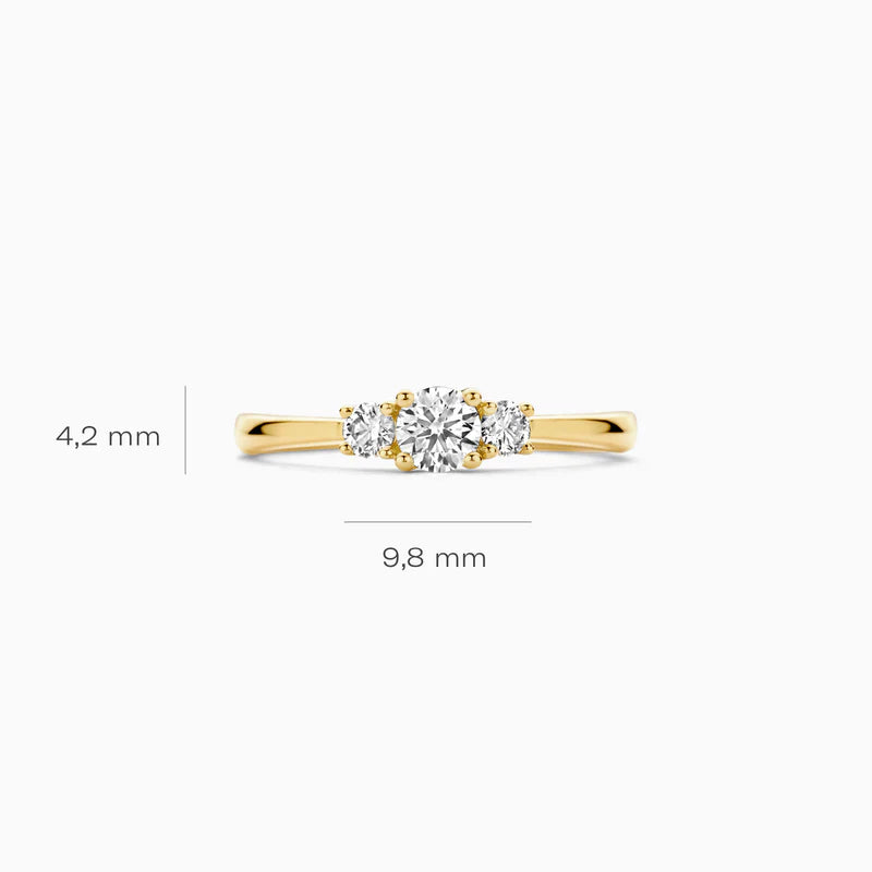 Blush Lab Diamonds ring 14K geel goud met lab diamant LG1008Y