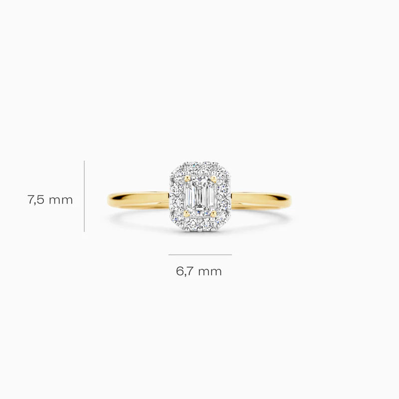 Blush Lab Diamonds ring 14K geel goud met lab diamant LG1010Y