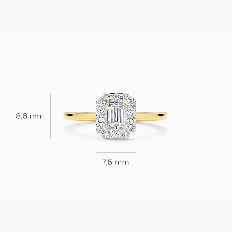 Blush Lab Diamonds ring 14K geel goud met lab diamant LG1011Y
