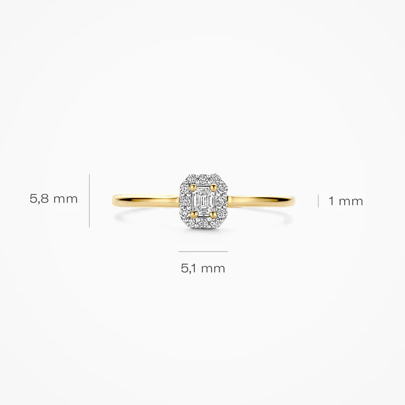 Blush Lab Diamonds ring 14K geel goud met lab diamant LG1022Y