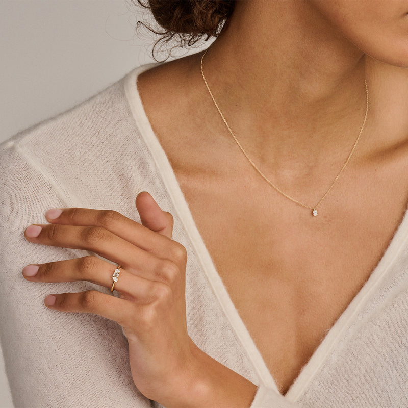 Blush Lab Diamonds collier 14K geel goud met lab diamant LG3015Y