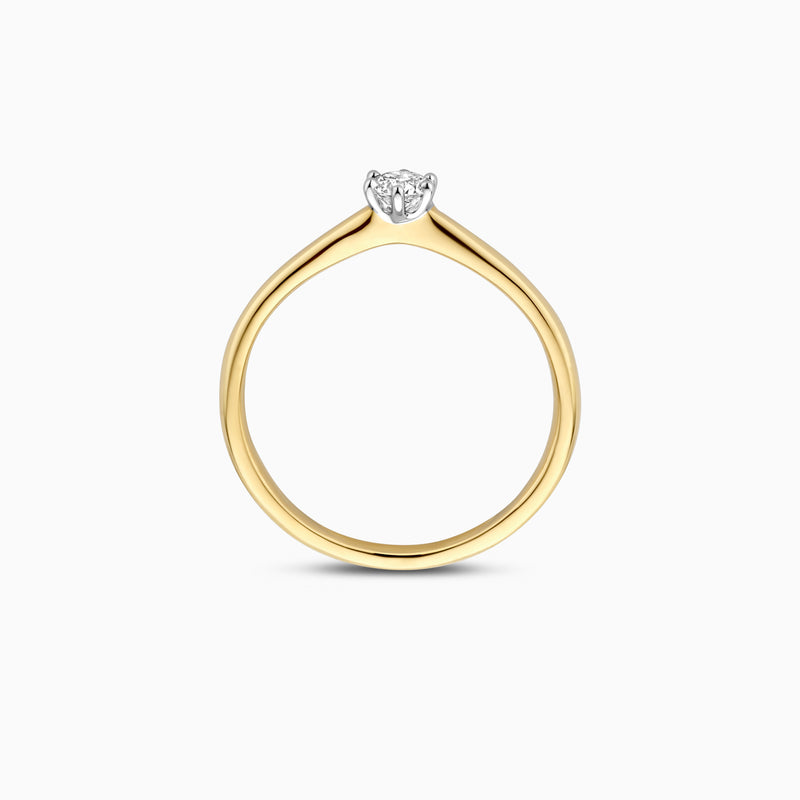 Blush Lab Diamonds ring 14K geel goud met lab diamant LG1036B/54