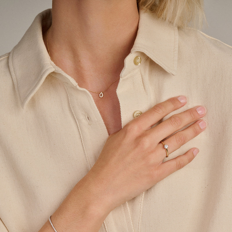 Blush Lab Diamonds ring 14K geel goud met lab diamant LG1038B/56
