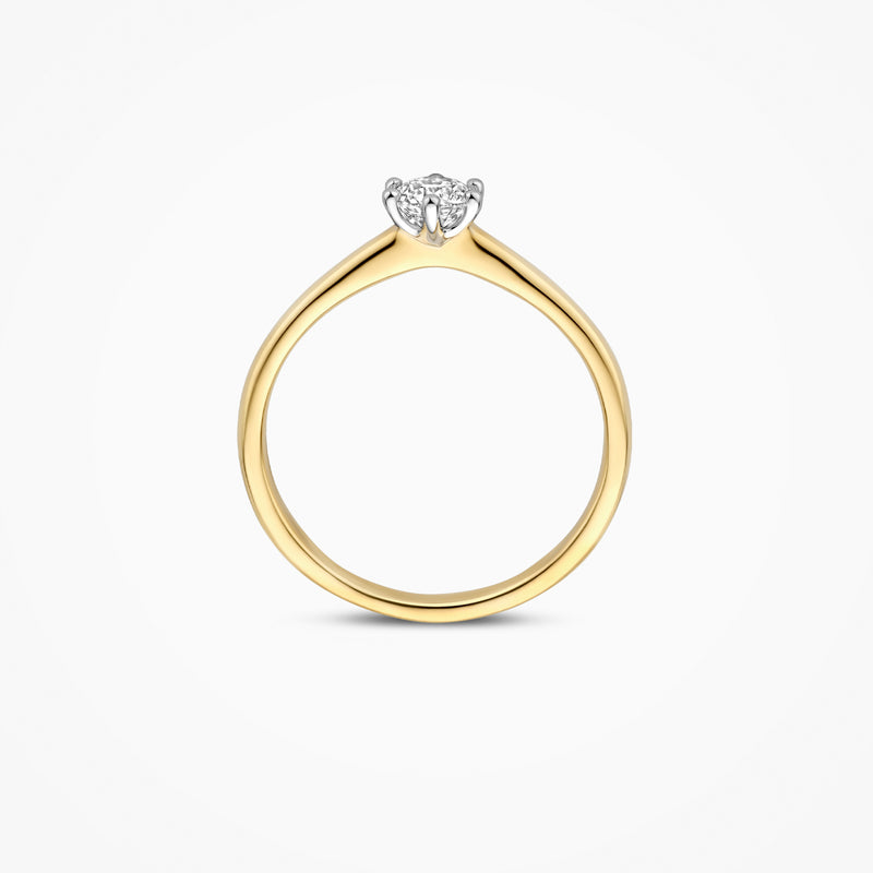 Blush Lab Diamonds ring 14K geel goud met lab diamant LG1038B/56